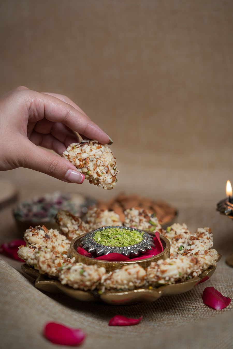 Freshly prepared gourmet food platter