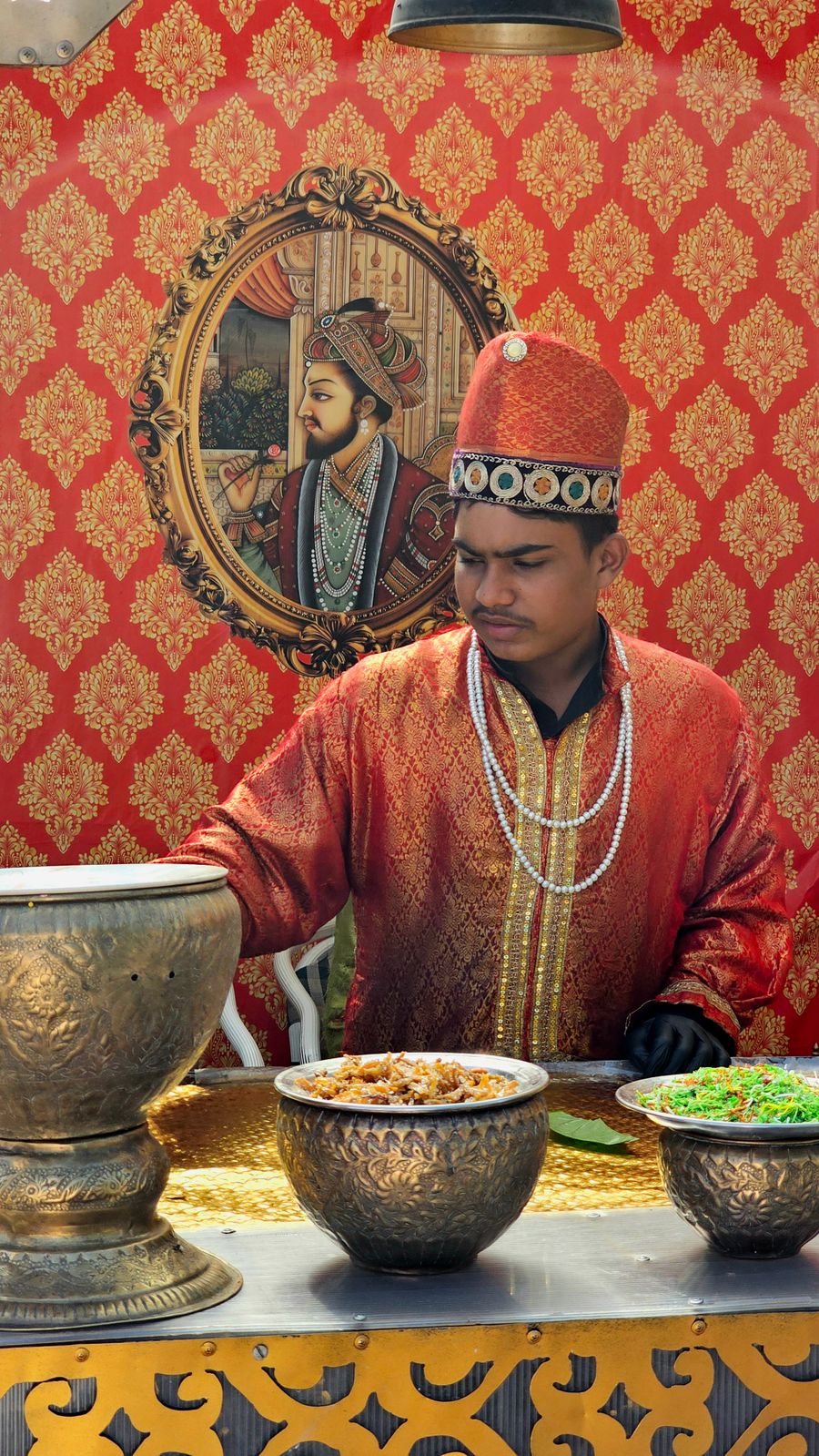 Live food counter service at a celebration